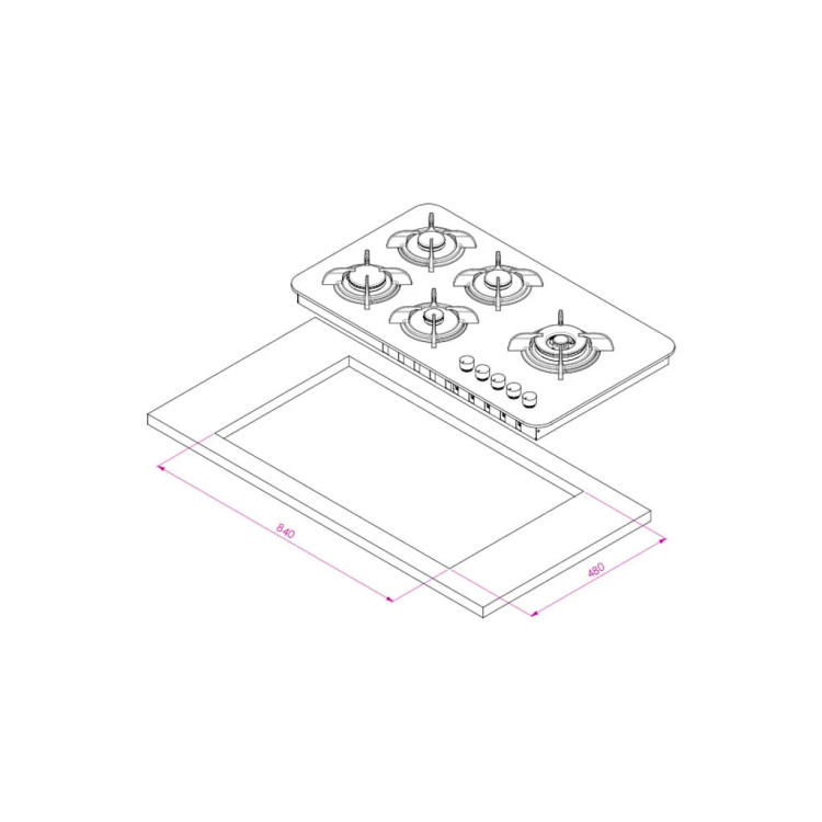 اجاق گاز صفحه ای شیشه ای کن مدل IG - 8510