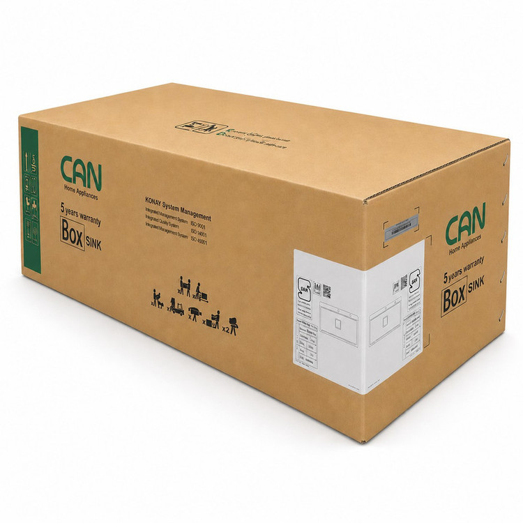 سینک ظرفشویی استیل روکار یک لگنه کن مدل COMO